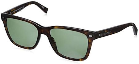 Ermenegildo Zegna EZ0002-52R Dark Havana/Green Polarized Sunglasses