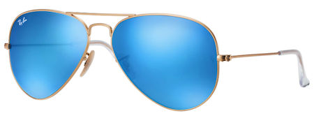 Ray-Ban Aviator RB3026 112/17 Gold / Blue Flash Mirror Lens