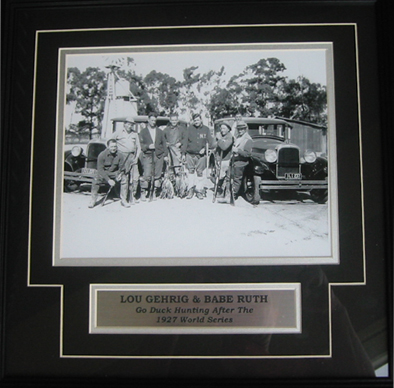 Sold at Auction: Lou Gehrig & Babe Ruth Framed Print