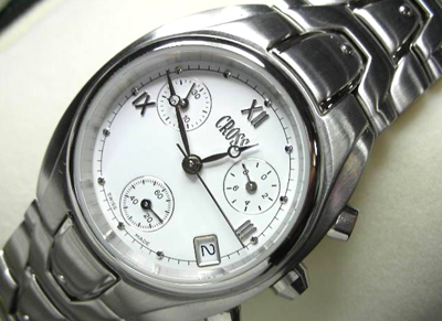 Cross Men's or Ladies Stainless Steel Chronograph Watch