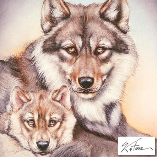 Mama Wolf LIMITED EDITION Giclee on Canvas by Martin Katon, Numbered ...